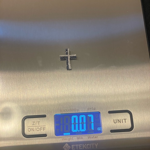 New 14K White Gold Blue Sapphire & Diamonique - Picture 7 of 7